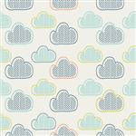 clouds seamless patternhand drawn vector illustration can be used for kid