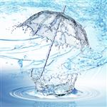چلپ چلوپ آب به شکل چتر