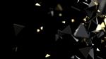 ذرات خلاصه پس زمینه کروم 3D رندر سیاه و طلا