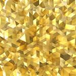 دیوار چند ضلعی طلایی 3D رندر پس زمینه پس زمینه مثلث طلا