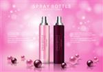 اسپری بطری جدا شده بر روی پس زمینه backgroundPremium برای وب سایت بازاریابی شبکه های اجتماعی و وبلاگ عطر 3d رنگ واقعی برای قالب پوستر تابلو فلیکر پوشش و کاغذ دیواری