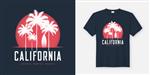 تی شرت و طراحی لباس کپی چاپ تصویر برداری سانتا مونیکا بیچ کالیفرنیا مبلغ جهانی