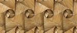 کاشی های مثلثی چوبی سه بعدی جامد با عناصر دکور طلایی مهره چوب مواد بافت واقع بینانه بدون درز با کیفیت بالا