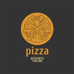 آرم وکتور آیکون علامت عنصر طراحی پیتزا پیتزا فروشی