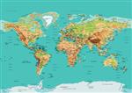 نقشه دنیا تصویر برداری نام کشورها و شهرها قاره ها مرزهای ایالتی در لایه های جداگانه قرار دارد