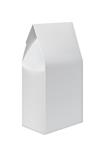 کیسه کاغذ سفید را برای مواد غذایی جدا شده در تصویر برداری پس زمینه سفید بازیافت کنید عنصر طراحی بسته بندی برای مارک گذاری