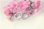 حلقه های عروسی با گل رز