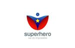 سوپر قهرمان لوگو وکتور طراحی خلاصه ابرقهرمان