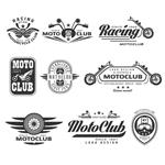 برچسب های موتور سیکلت پرنعمت نشان ها و عناصر طراحی
