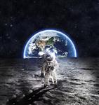 فضانورد روی ماه - عناصر این تصویر که توسط ناسا تهیه شده است