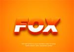 موکاپ شبیه سازی جلوه سبک متن Fox 3D