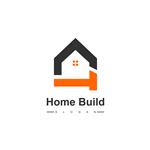 لوگوی خلاقانه ساخت خانه با نماد چکش