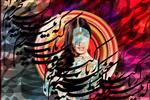 دختر زیبا دایره رنگی دیجیتال آرت اثر ساناز ملکی