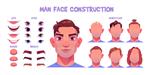 سازنده چهره مرد آواتار سرهای خلق شخصیت مرد قفقازی مدل مو بینی چشمان با ابرو و لب