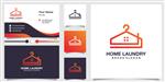 لوگوی خانه برای لباسشویی با وکتور ممتاز الگوی طراحی کارت ویزیت و سبک هنری خط