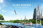 طرح بروشور کسب و کار تجارت جهانی