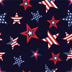 الگوهای بدون درز با ستاره های آمریکایی الگوی با نمادهای پرچم ایالات متحده تصویر وکتور