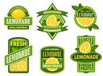 نشان لیموناد نشان نشان نوشیدنی لیمو نمادهای لیمونادهای قدیمی آب لیمو میوه های تازه برچسب نوشیدنی‌ها لیموناد سم‌زدایی یا لیموی تازه آبدار میوه‌ها مجموعه آیکون های وکتور جدا شده