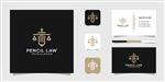 نماد موسسه حقوقی دفتر وکالت خدمات وکالت لوگوی لوکس وینتیج لوگوی وکتور و کارت تجاری