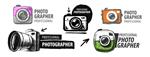 مجموعه ای از لوگوهای وکتور کشیده شده برای عکاس حرفه ای