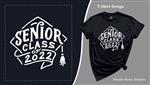 کلاس ارشد 2022 طراحی تی شرت فارغ التحصیلی الگوی تی شرت شبانه سالمندان Grad School با حروف دستی برای چاپ روی سه راهی پوشاک لباس SVG و چاپ روی صفحه