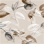 الگوی بدون درز شاخه های درخت پاییزی تصویر آبرنگ در زمینه سفید و رنگی