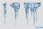 یخ با اثر شفافیت یخ سه بعدی وکتور اشیاء واقع گرایانه