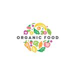 وکتور قالب طراحی لوگو علامت غذای ارگانیک