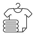 نماد وکتور تی شرت آیکون لباس وکتور لباسشویی