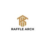 لوگوی انتزاعی حرف اولیه RA یا AR در رنگ طلایی جدا شده در پس‌زمینه سفید برای آرم معماری نیز مناسب برای برندها یا شرکت‌هایی که نام اولیه AR یا RA دارند