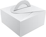 جعبه بسته بندی هدیه سفید با ماکت دسته برای کیک قالب ظرف بسته بندی مقوایی برای تزیین جشن عروسی برای طراحی شما