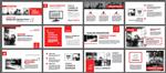 عنصر قرمز و سفید برای اینفوگرافیک اسلاید در پس زمینه الگوی ارائه استفاده برای گزارش سالانه کسب و کار بروشور بازاریابی شرکتی بروشور تبلیغات بروشور سبک مدرن