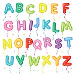 فونت رنگارنگ بادکنکی برای بچه ها حروف A تا Z برای جشن تولد حمام نوزاد