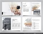 طراحی گزارش سالانه جلد کتاب بروشورهای قالب طرح بندی بروشورها مجله بروشور ارائه الگوهای انتزاعی مینیمالیستی - وکتور سهام