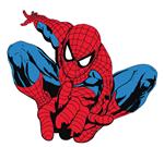 نماد طراحی هنری مرد عنکبوتی وکتور برچسب علامت لوگو نماد شخصیت معروف فیلم