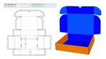 جعبه اشتراک میلر با بریدگی‌های شیار فلپ الگوی وکتور جعبه انتهایی 2 رول و فایل رندر سه بعدی ارسالی راه راه