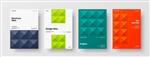 مجموعه قالب بروشور هویت شرکت مجموعه ماکت صفحه اول با جهت عمودی وکتور ارائه تجاری A4 بسته‌بندی طرح‌بندی طراحی تصویر هندسی انتزاعی گزارش شرکتی را پوشش می‌دهد