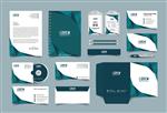 الگوی هویت شرکتی با عناصر دیجیتال وکتور سبک شرکت برای کتاب و دستورالعمل برند EPS 10