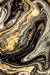 نقاشی زیبای ONYX گنجینه هنر چرخش های مرمر فانتزی انتزاعی با پودر طلایی فوق العاده خاص و مجلل- هنر شرقی موج های عقیق لوکس طبیعی