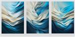 چاپ بوم فراکتال آبی روشن و سفید هنر خط انتزاعی هنر دیواری قابل چاپ پوستر مینیمالیستی چاپ سه بعدی دیواری مدرن فیلیگرین