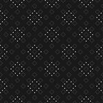 الگوی بدون درز نقطه‌دار مینیمالیستی ظریف بافت شطرنجی ظریف در رنگ‌های سیاه و سفید پس زمینه کمینه تکرار انتزاعی تیره با دایره های کوچک در شبکه مربع طراحی زیبا برای دکور دیجیتال