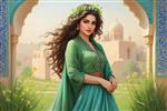 دختر جوان ایرانی به عنوان نمادی از امید و زندگی در نقاشی